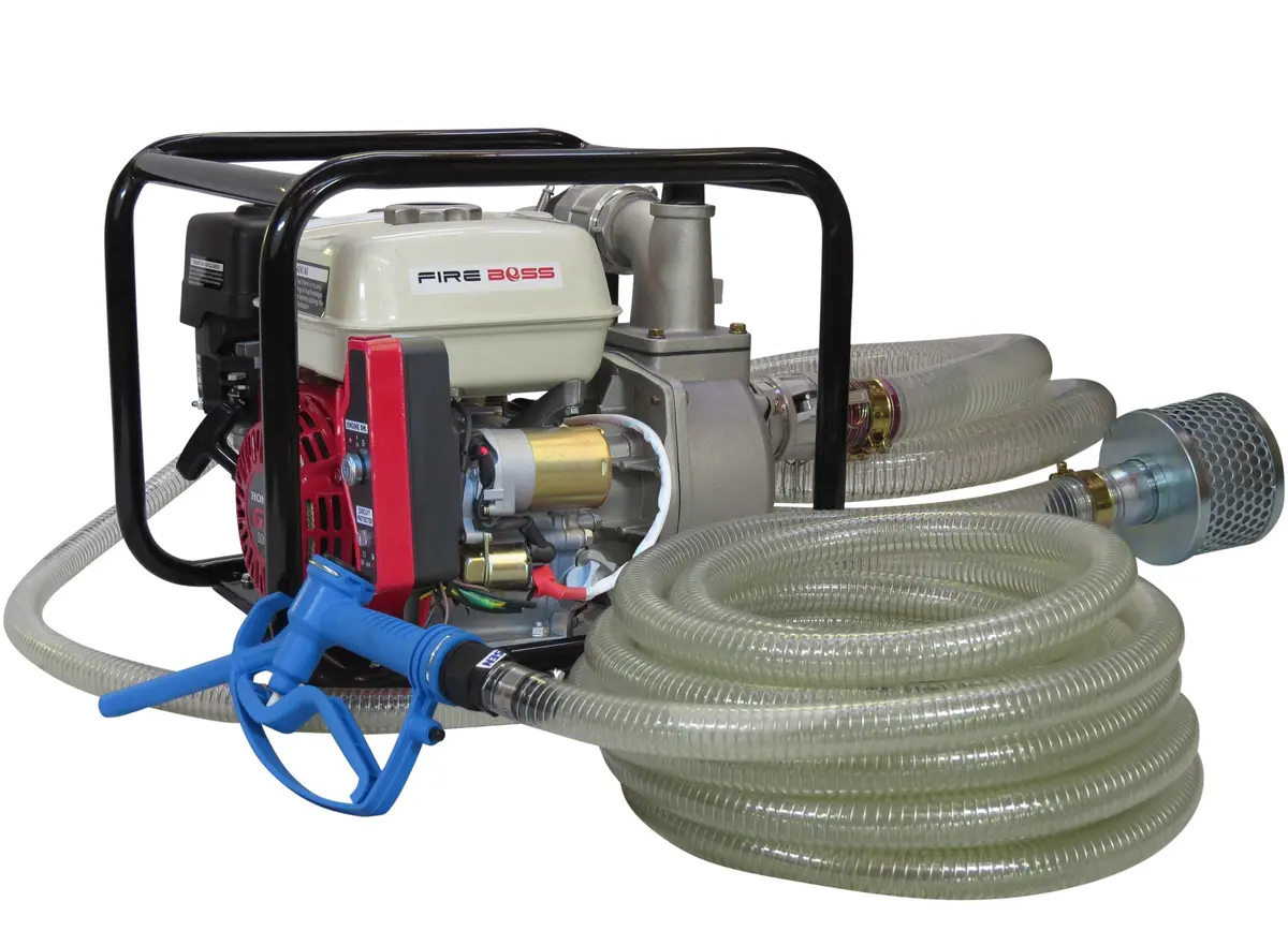 50Mm Kato Honda Powered Semi Trash Pump El. St. + Calf Milk Hose Kit 1