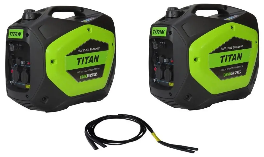 2 X Titan Envirogen 2600I Inverter Generator 1