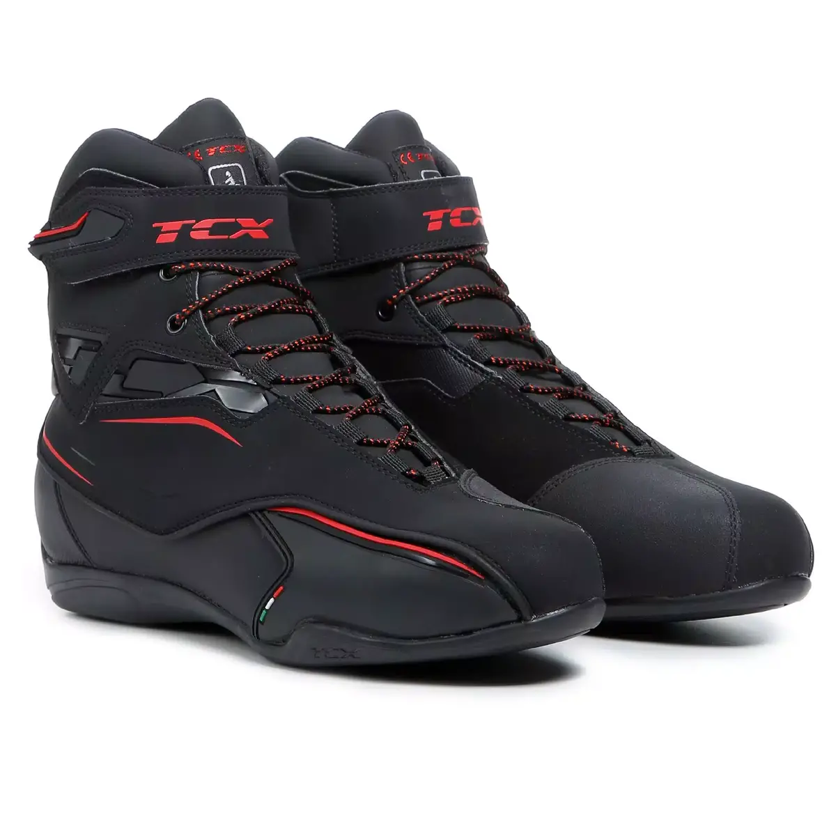 Tcx Zeta Wp Men's Waterproof Motorcycle Shoes - Black/Red 1