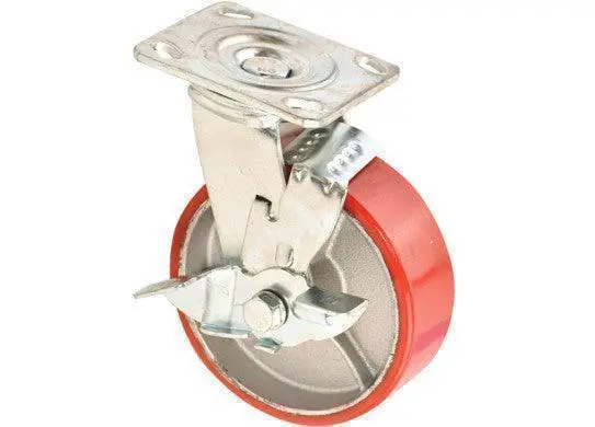 150Mm Swivel Brake Castor Polyurethane Wll 250Kg 1