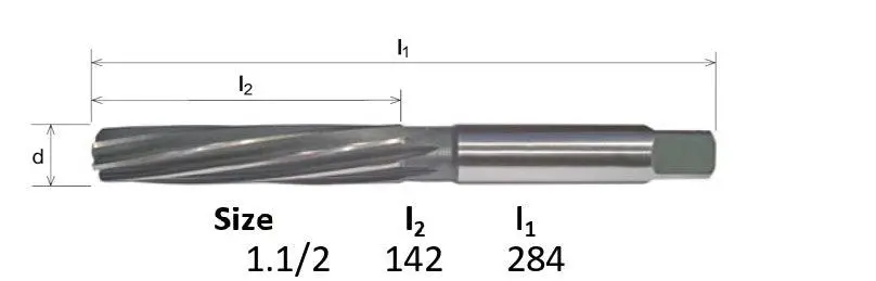 1 1/2 Hss Hand Reamer 1
