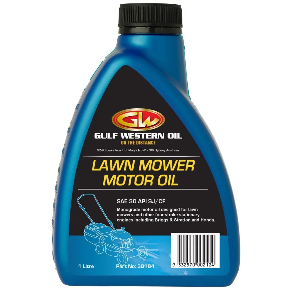 Gulf Western Sae30 Lawn Mower Oil | 4-Stroke Engine Oil | 1L, 20L, 205L 1