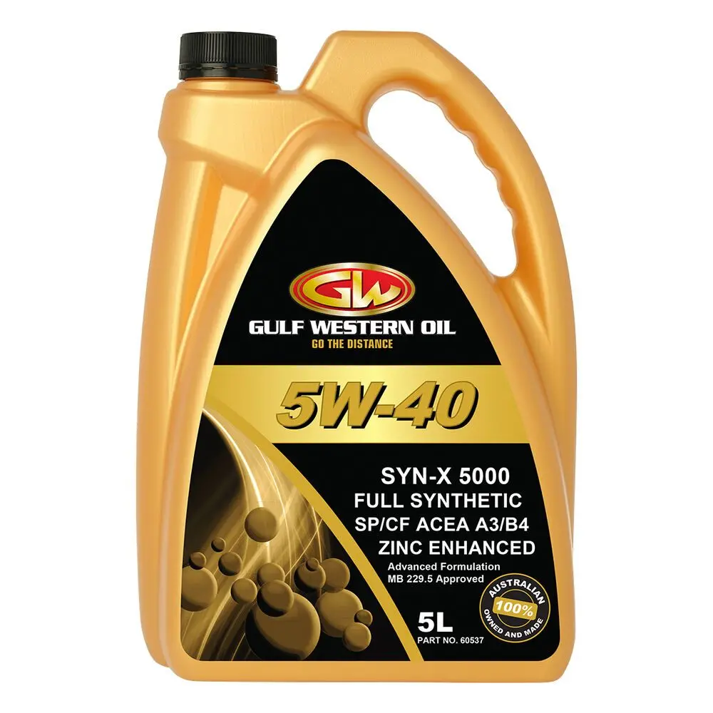 Gulf Western Syn-X 5000 5W-40 Full Synthetic Engine Oil - 5L | High Performance 1