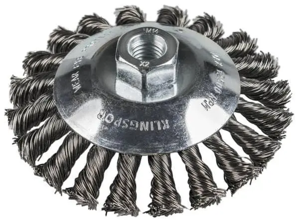 Wire Wheel 100Mm Knot Cone Stainless 1