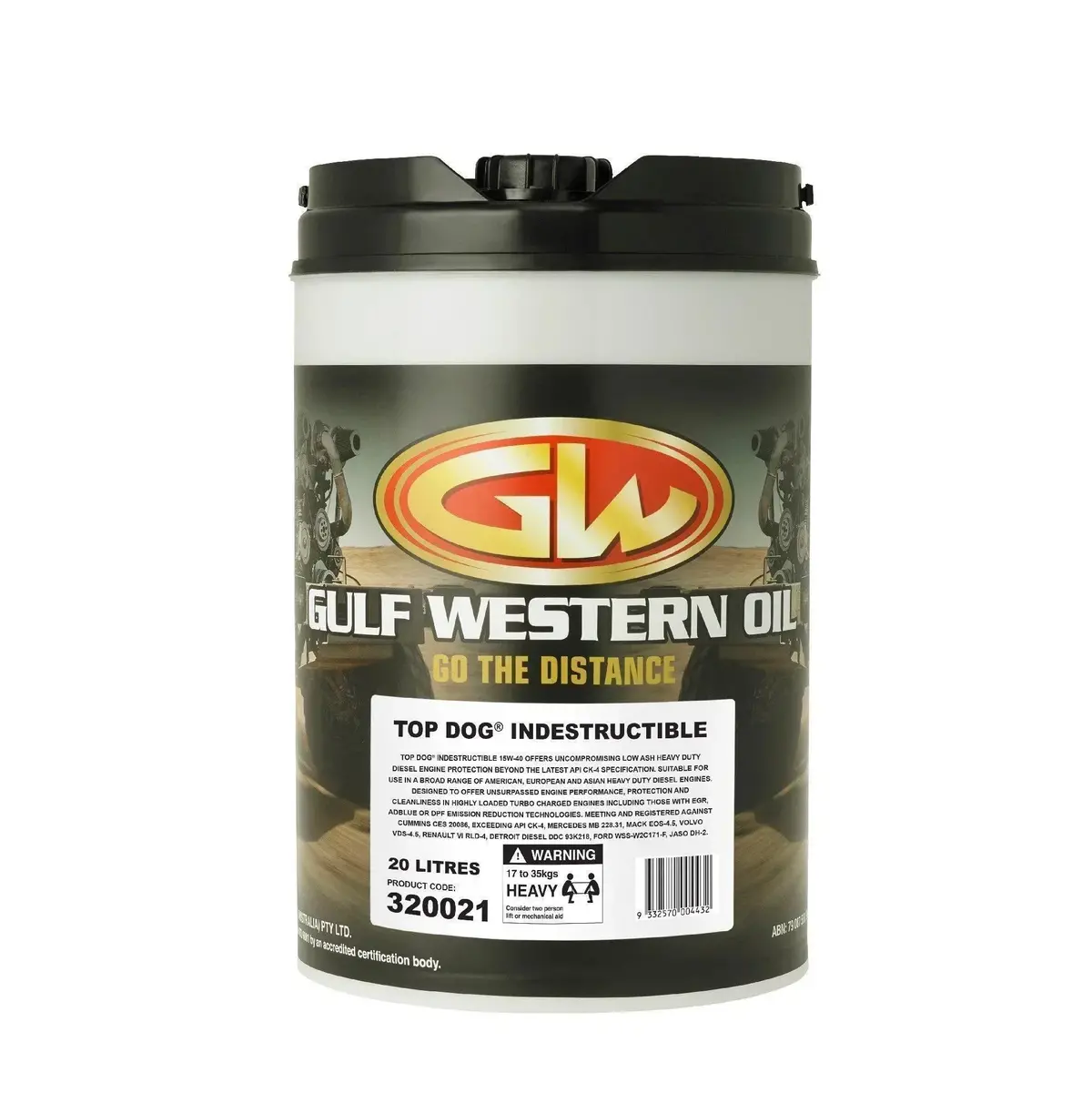 320021 Top Dog Indestructible 15W 40 Ck-4 20L 1