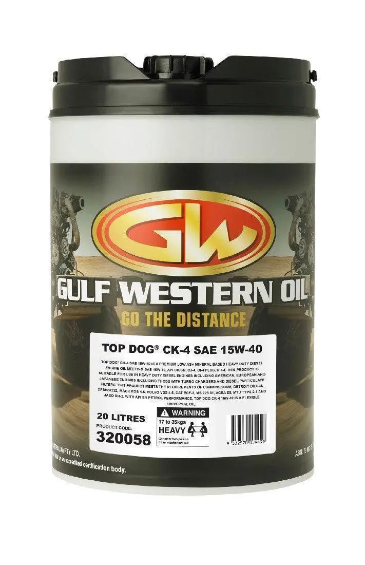 320058 Top Dog Ck-4 Sae 15W-40 20L 1