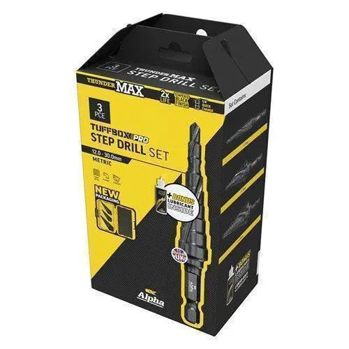 Thundermax Step Drill Set 3Pce 1