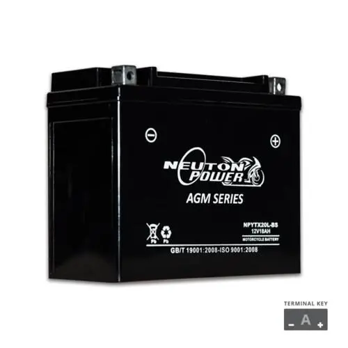 Neuton Power Agm Motorcycle Battery 12V 18Ah 270Cca (Npytx20l-Bs) 1