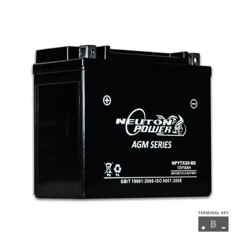 Neuton Power Agm Motorcycle Battery 12V 18Ah 270Cca (Npytx20-Bs) 1