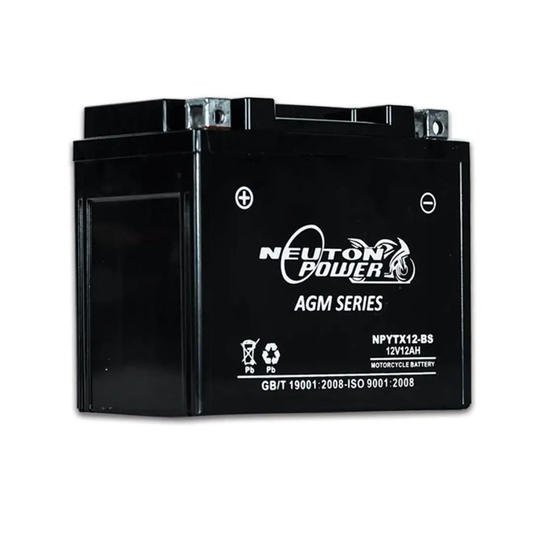 Neuton Power Npytx12-Bs Agm Motorcycle Battery - 12V 12Ah 160Cca 1