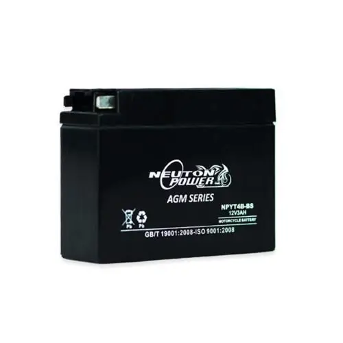 Neuton Power Agm Motorcycle Battery 12V 3Ah 40Cca (Npyt4b-Bs) - Superstart 1