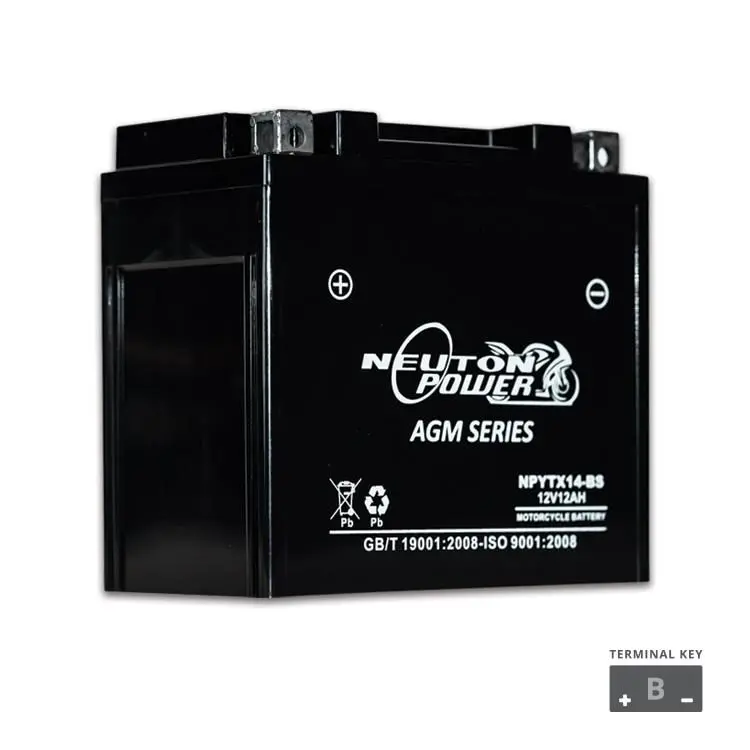 Neuton Power Agm Motorcycle Battery 12V 12Ah 180Cca (Npytx14-Bs) 1