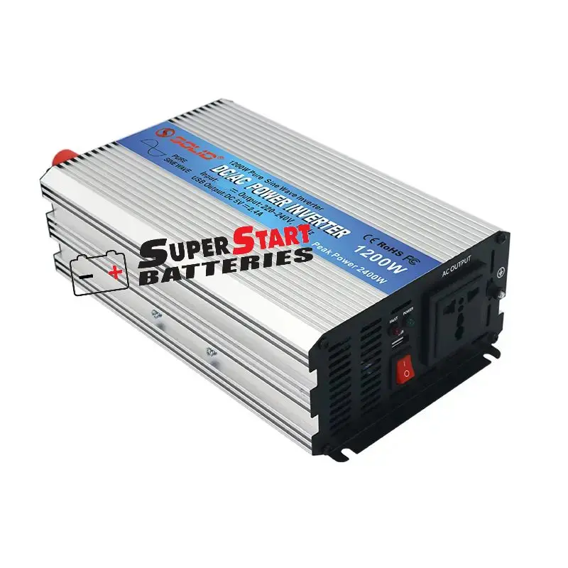 Pure Sine Wave Power Inverter 12V 1200W 2400W Peak Power 1