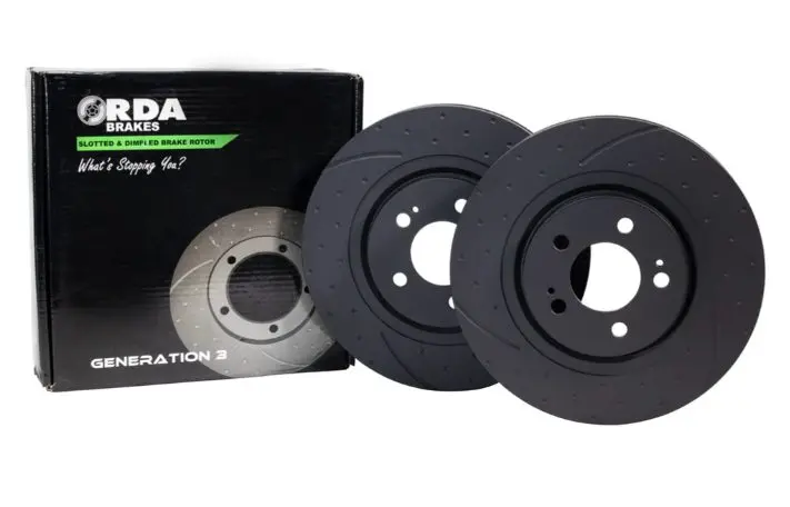 Rda Brakes Slotted & Dimpled Disc Brake Rotor Pair Rda7660d Nissan Navara Pathfinder 1