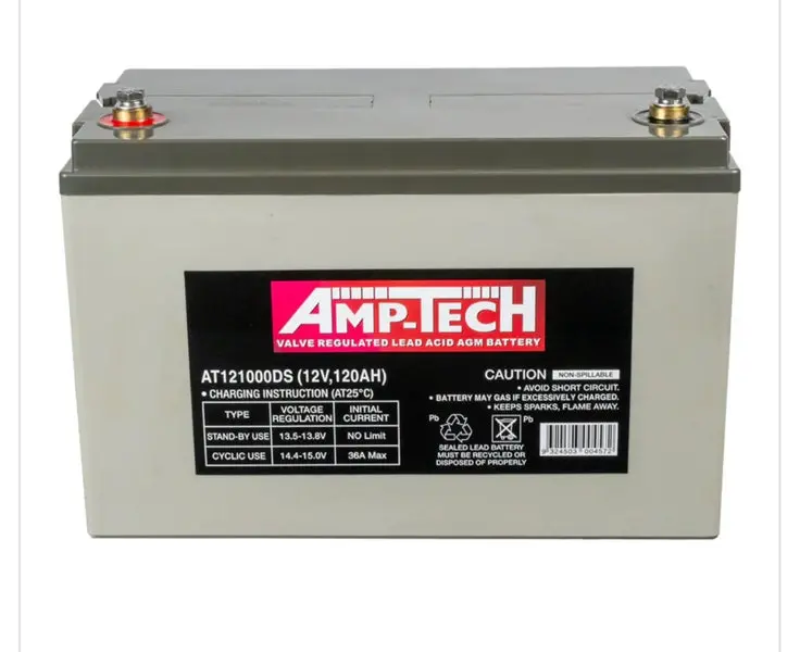 🔋 Amptech At121000ds Deep Cycle Agm Battery — 12 V 120 Ah 1000 Cca 1