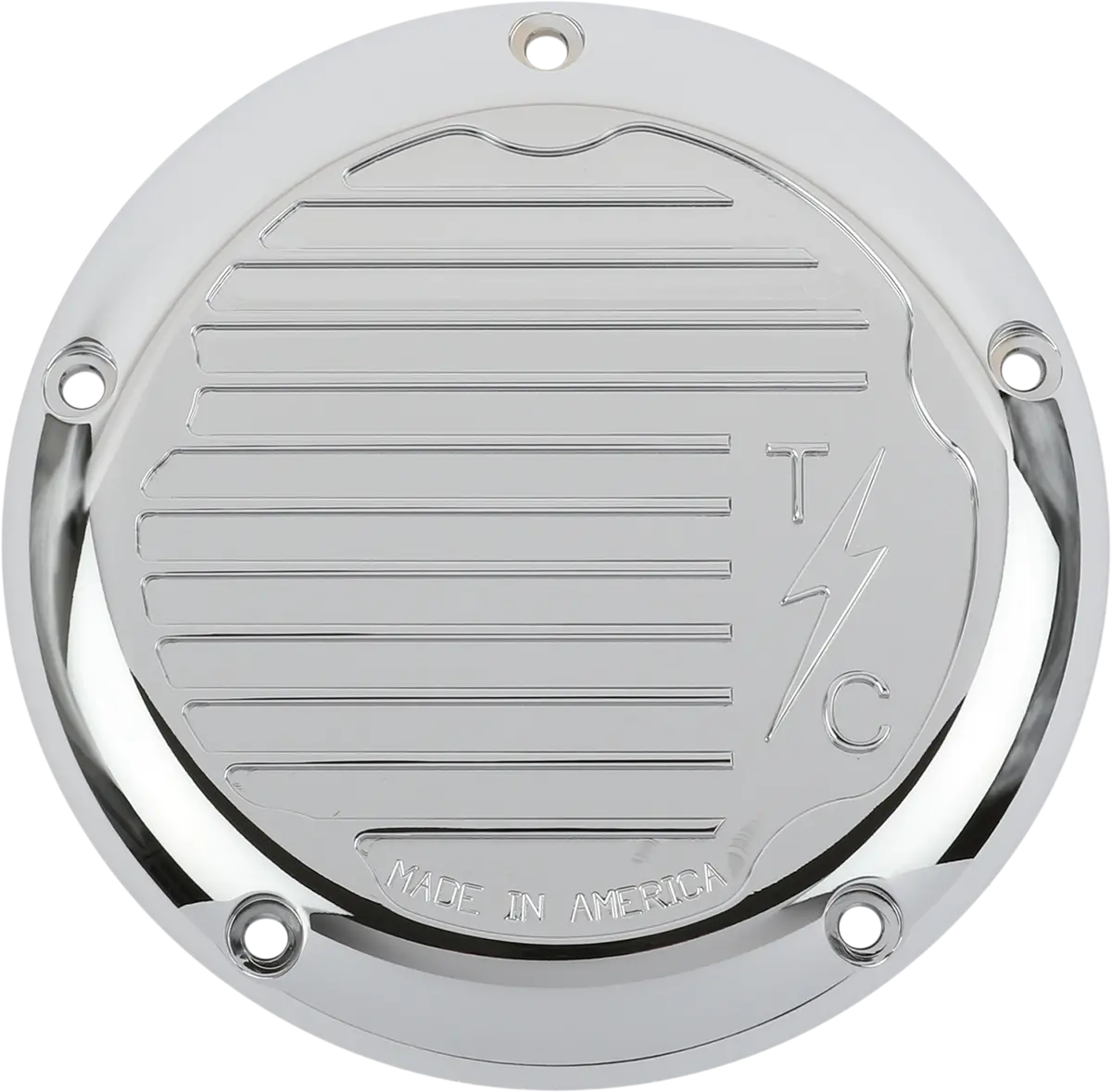 Thrashin Supply Co. Derby Cover - Finned - Chrome - M8 Tsc-3017-3 1