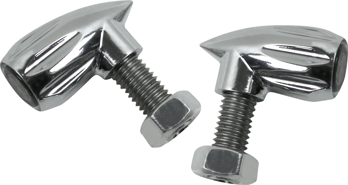 Kodlin Usa 3-1 Bullet Rear Indicator Lights - Grooved - Chrome K68462 1