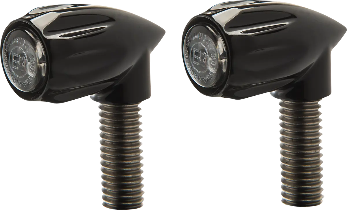 Kodlin Usa 3-1 Bullet Rear Indicator Lights - Grooved - Black K68461 1