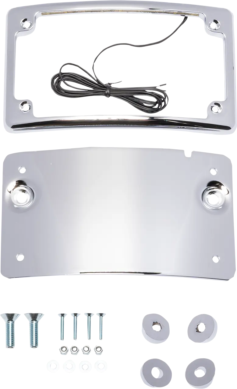 Kodlin Usa License Plate Mount - Curved - Chrome Kus20101 2