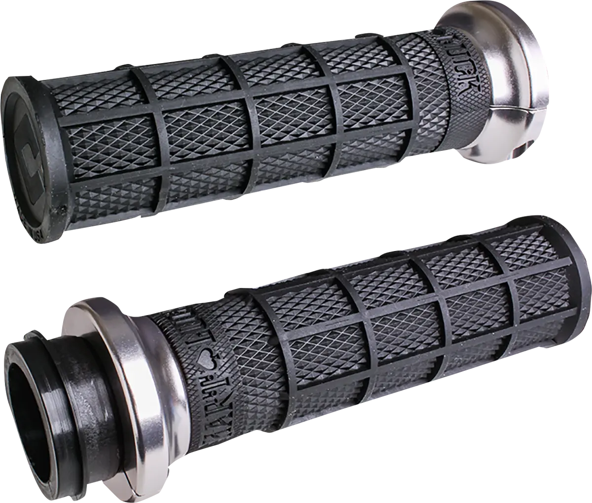 Odi Hart-Luck Signature V-Twin Lock-On* Grips - Cable - Black/Silver V31hcw-Bb-S 1