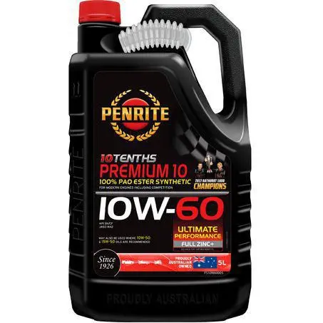 Penrite 10 Tenths Premium 10W-60 5L Engine Oil - Fs10w60005 1
