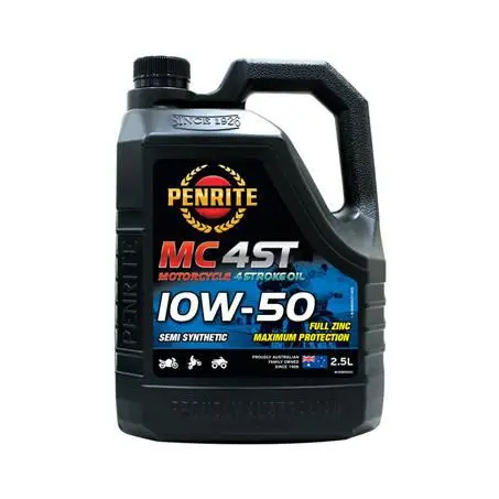Penrite 4-Stroke 10W-50 Semi- Synthetic Motorcycle Engine Oil 2.5L - Mc410w500025 1