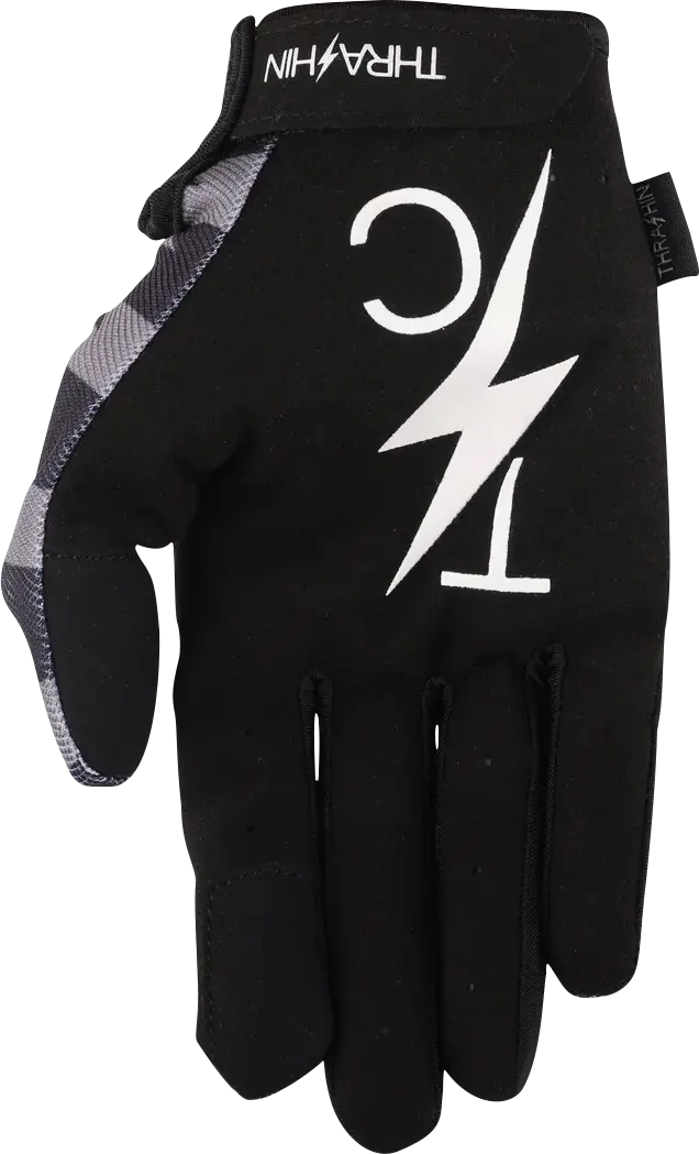 Thrashin Supply Co. Stars & Bolts Stealth Gloves - Black/Grey 4