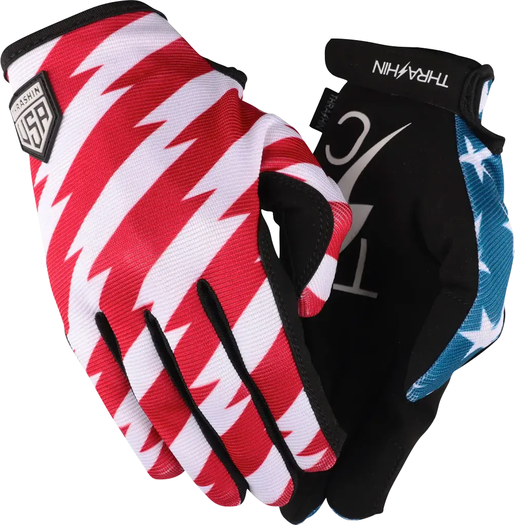 Thrashin Supply Co. Stars & Bolts Stealth Gloves 1