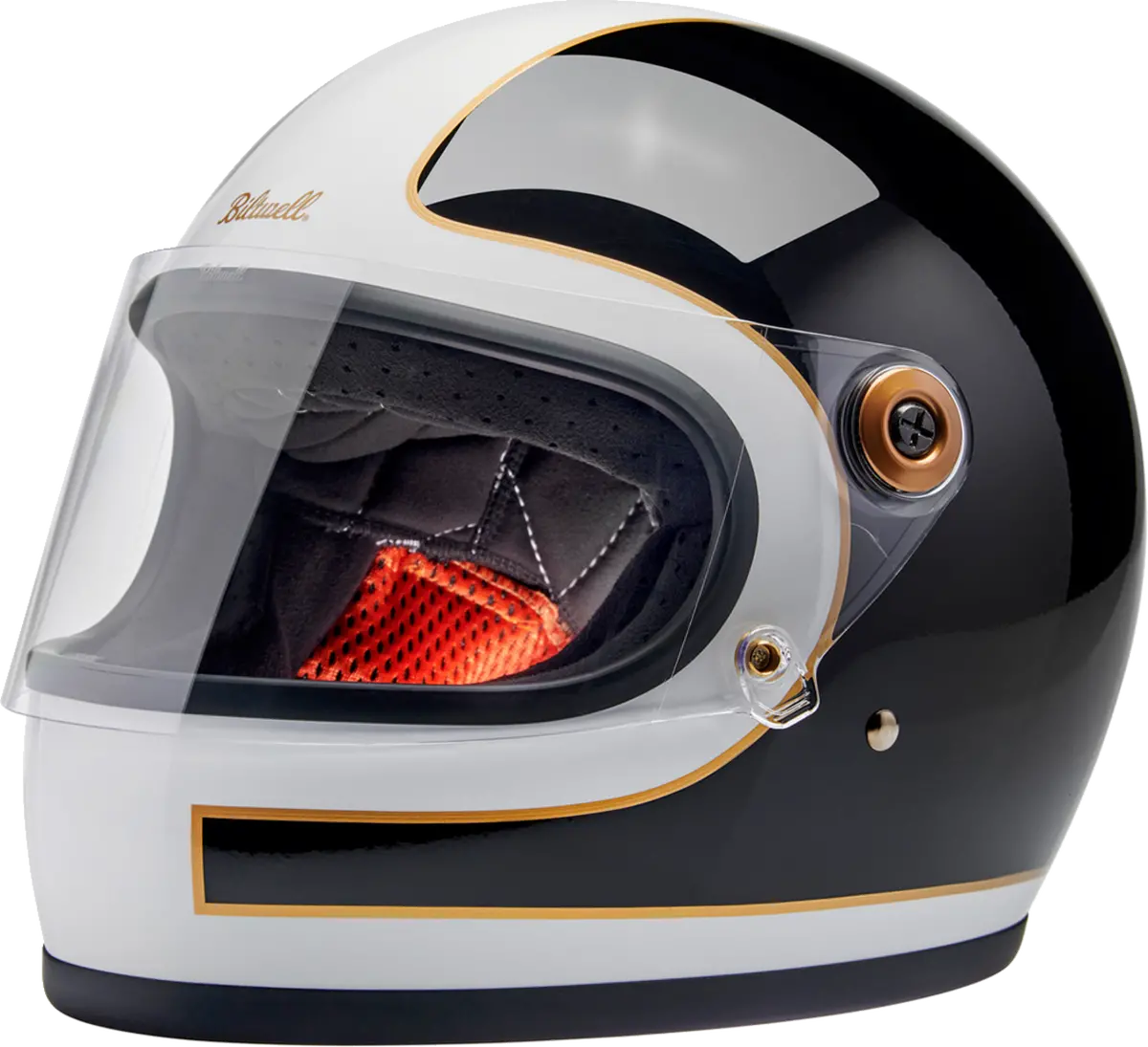 Biltwell Gringo S Helmet - Gloss White/Black Tracker 1