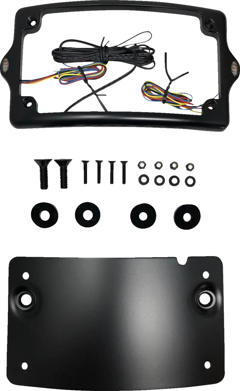 Kodlin Usa License Plate Kit - Amber/Red/White - Black Kus20300 1