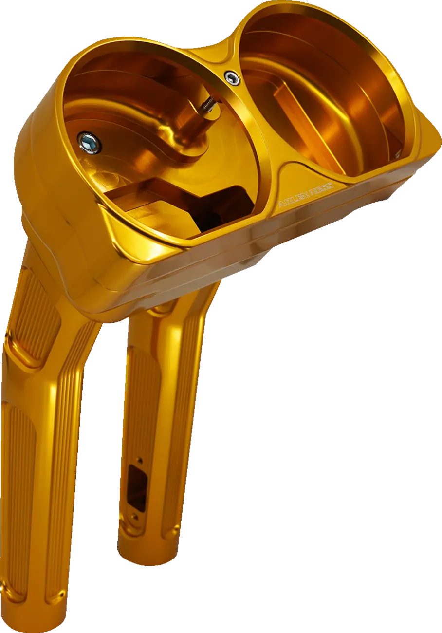 Arlen Ness Method Kickback Handlebar Riser - 10" - Gold 520-046 1