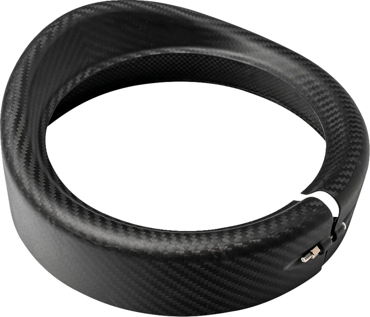 Slyfox Headlight Trim W/ Visor - 7" - Matte 1508-3112 1