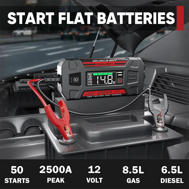 Lokithor Jump Starter 100W Two-Way Fast Charge 2500Amp- J401 2