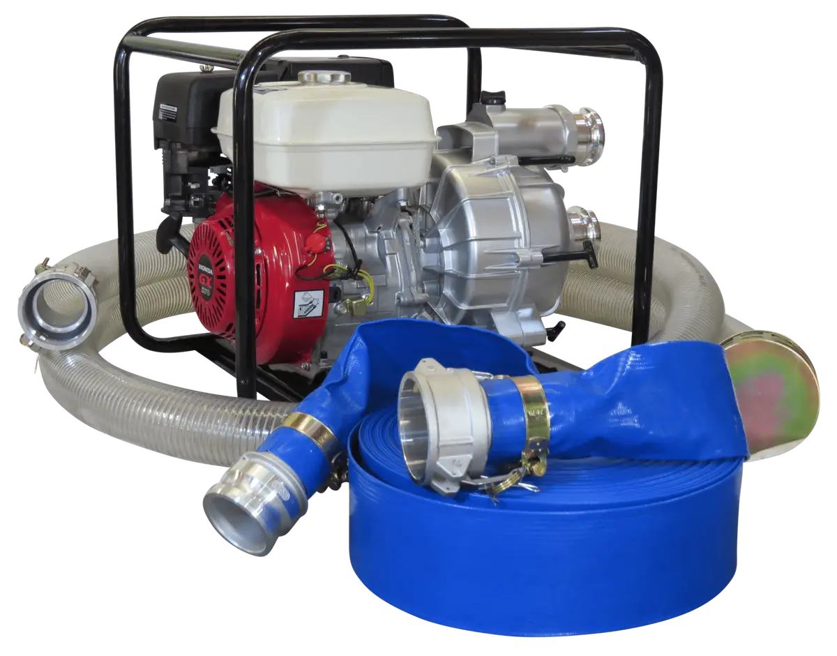 76Mm Kato Honda Powered Trash Pump + Hose Kit 1