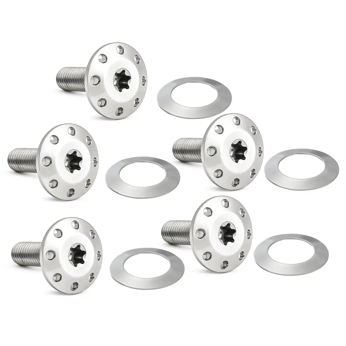 Arlen Ness Titanium Floating Rotor Bolts, '24 Flt / Polished 1