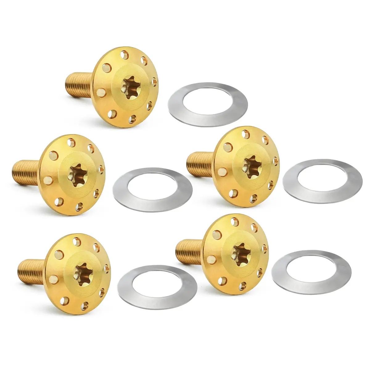 Arlen Ness Titanium Floating Rotor Bolts, '24 Flt / Gold 1