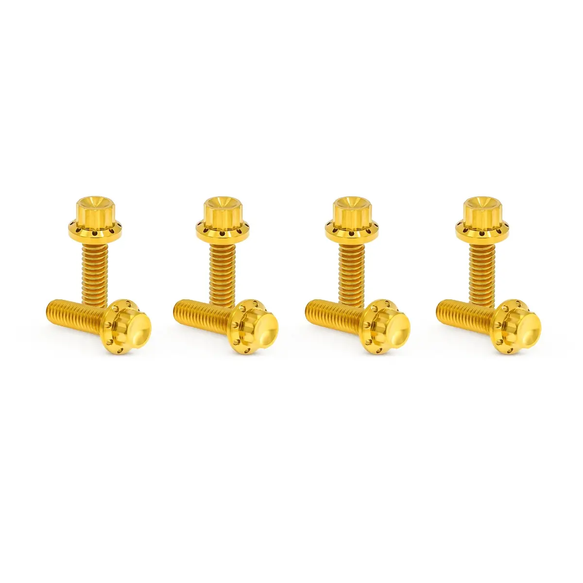 Arlen Ness Lifter Block Titanium 12-Point Bolt Kits, Gold 1