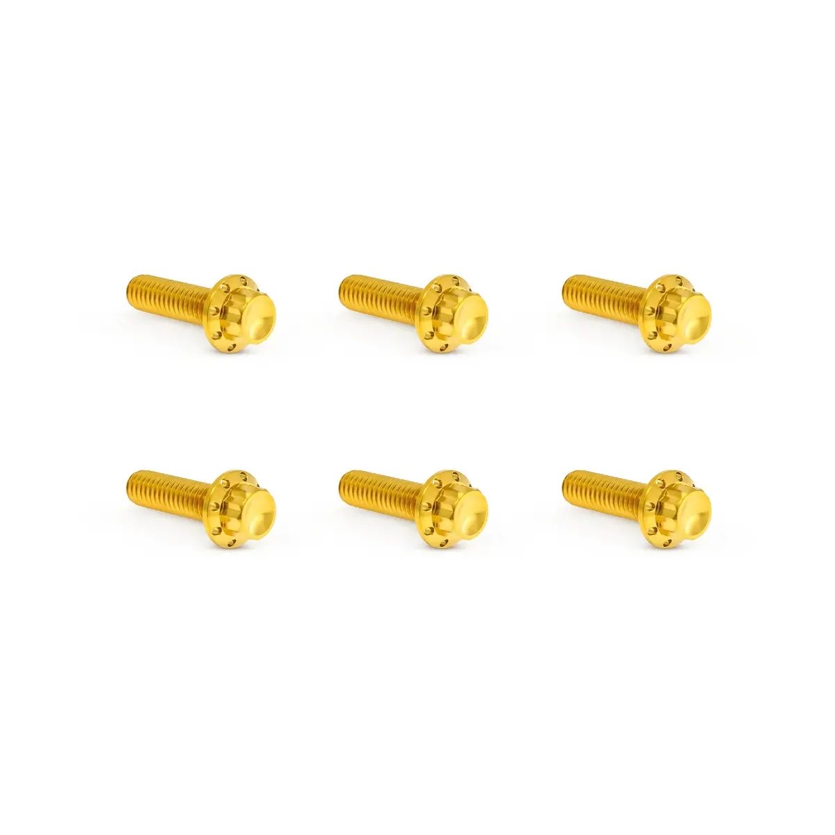 Arlen Ness Transmission Top Cover Titanium 12-Point Bolt Kits, Gold 2