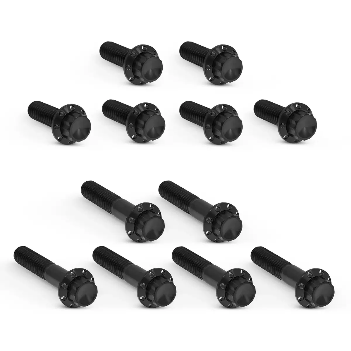 Arlen Ness Rocker Box Titanium 12-Point Bolt Kits, Black 2