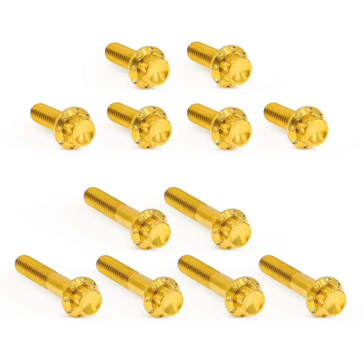 Arlen Ness Rocker Box Titanium 12-Point Bolt Kits, Gold 2