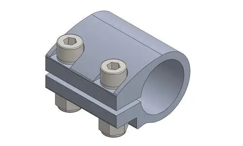 Aluminium Clamp For 30Mm Pipe-Black Anodized 1