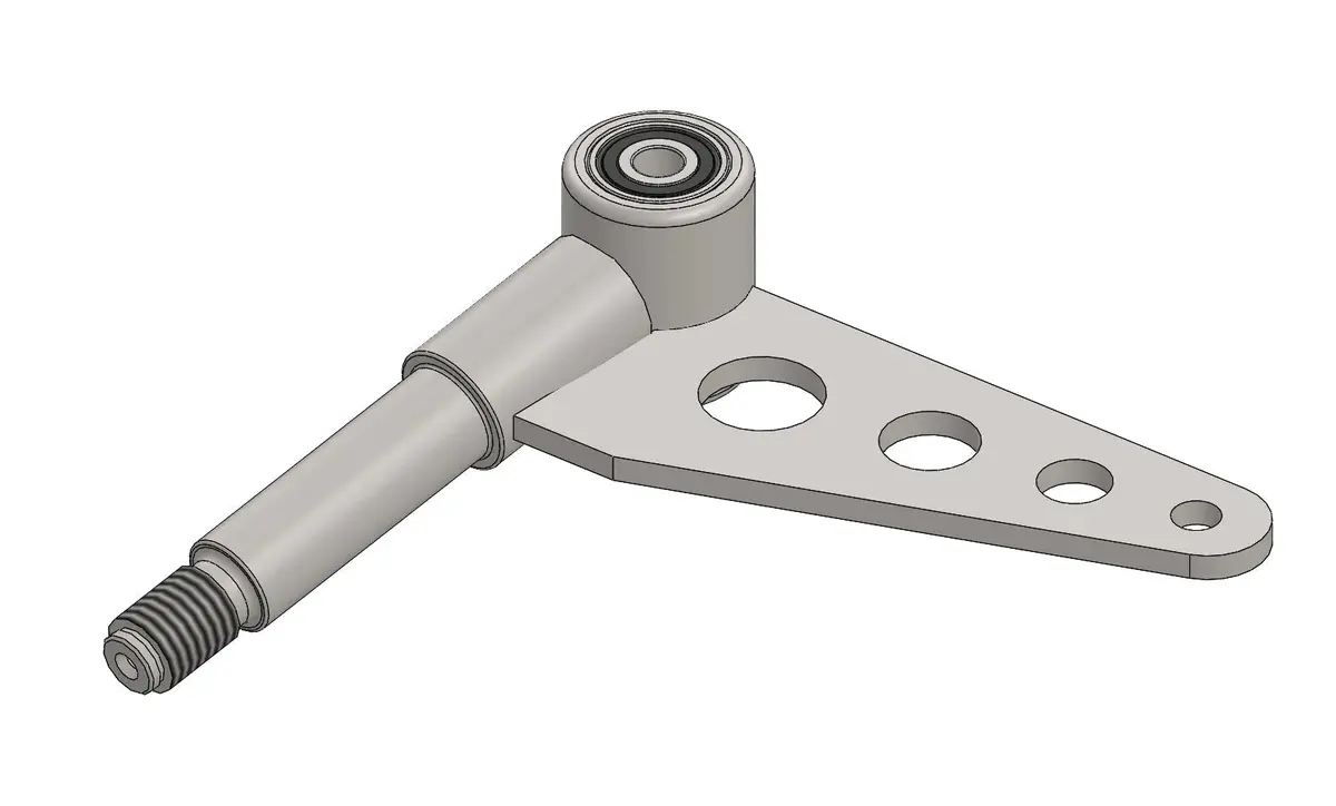 Welded Stub Axle For Delfino, With Short Pin Lh, 38Mm, 10.5° - Chromed Complete 1