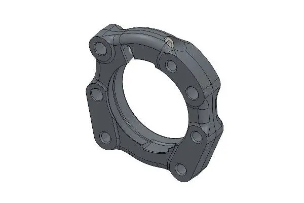 Forged Aluminum Bearing Flange 30Mm Mini W/Bolt Black Anodized 2022 1
