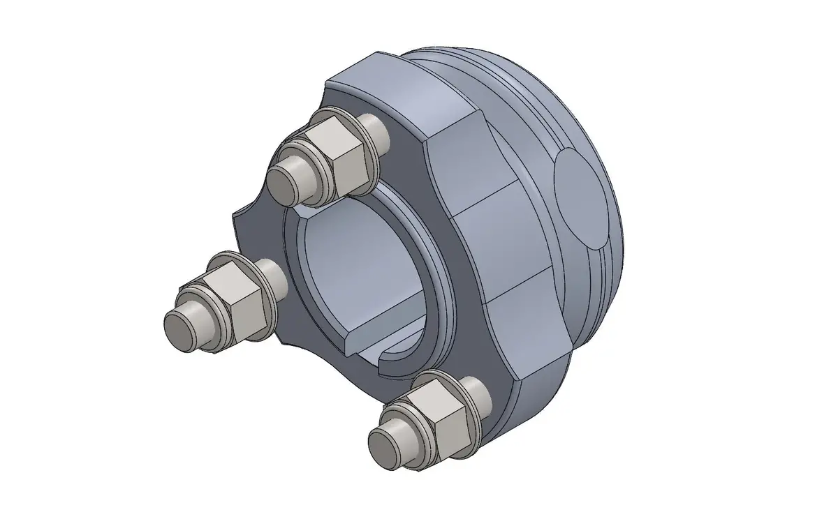 Alluminium Hub 30Mm Short Delfino With Bolts 1