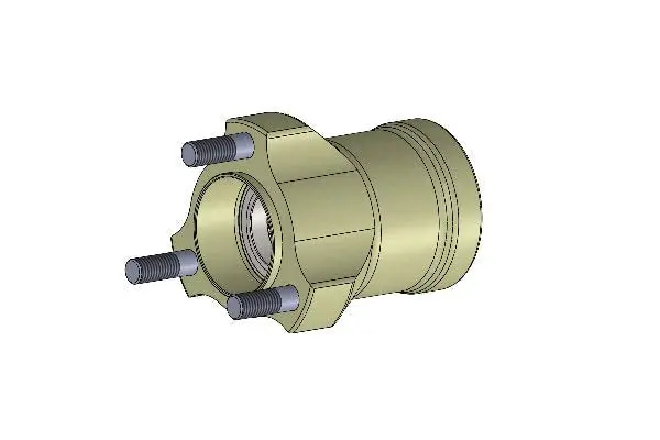 Front Magnesium Hub 25Mm For Stub Axles Int.58Mm L=75Mm Complete 1