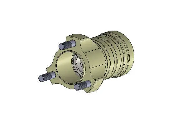 Front Hub For 25Mm Stub Axles Int.58Mm L=93Mm Magnesium- Complete 1