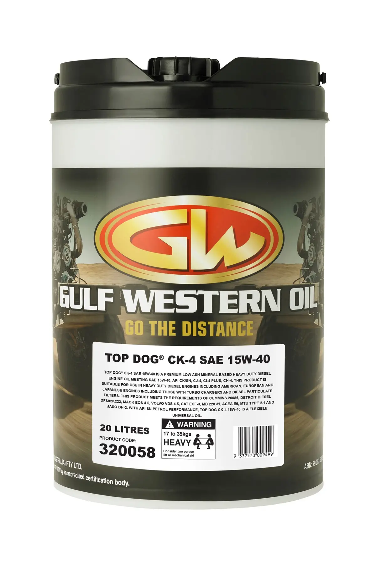 320058 - Top Dog Ck-4 Sae 15W-40 20Lt 1