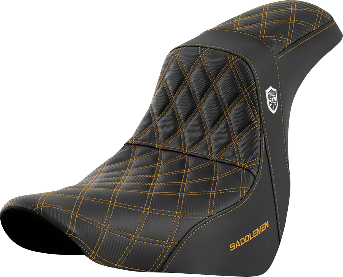 Saddlemen Pro Series Sdc Performance Seat - W/O Backrest - Gold Stitch - Fl/Fx (Sc81829gol) Softail 18-20 1