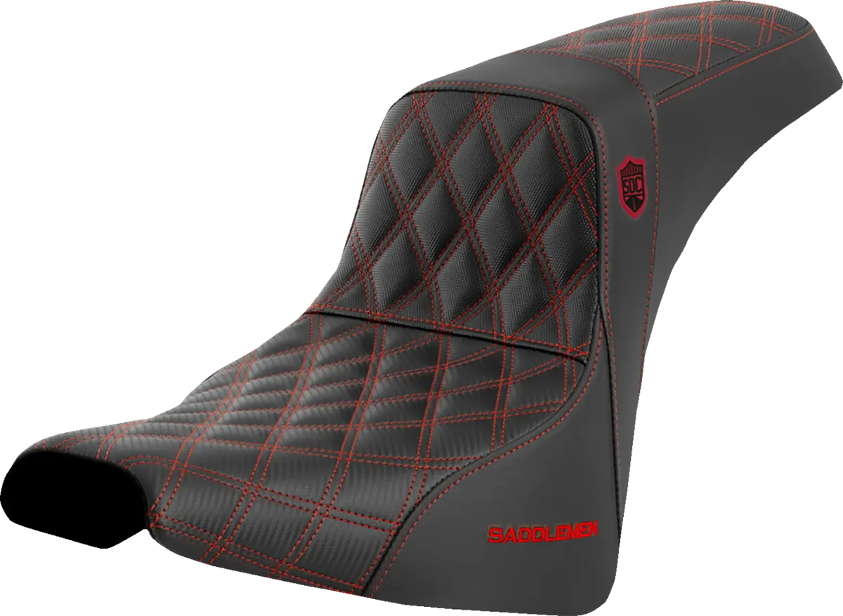 Saddlemen Pro Series Sdc Performance Seat - W/O Backrest - Red Stitch - Fxbb/Fxst (Sc81830red) Softail 18-23 1