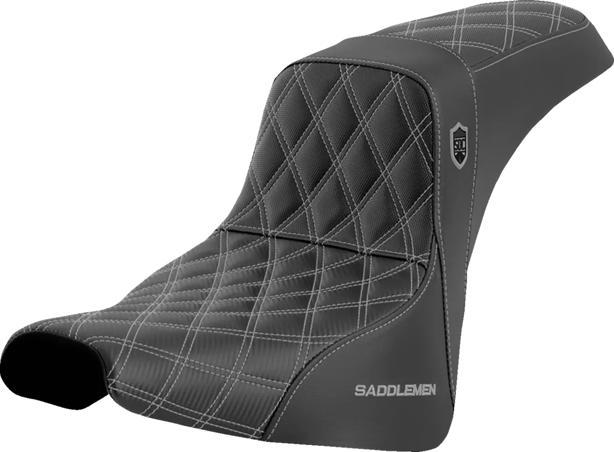 Saddlemen Pro Series Sdc Performance Seat - W/O Backrest - Silver Stitch - Fxbb/Fxst (Sc81830sil) Softail 18-23 1